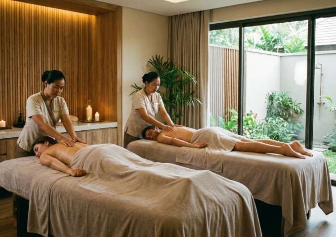 massaggio di coppia in una spa in umbria